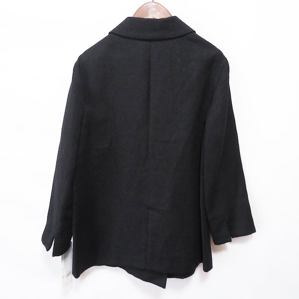 #snc エミ emmi ジャケット 0 黒 麻混 ダブル タグ付き 新品同様 レディース [739855]_画像2