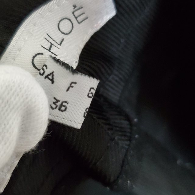 #snc シーバイクロエ SEEBYCHLOE パンツ 40 黒 麻混 大きいサイズ センタープレス レディース [621473]_画像6