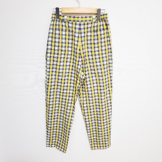 #anc Christian Dior sport ChristianDior SPORTS pants L yellow color series check lady's [763042]