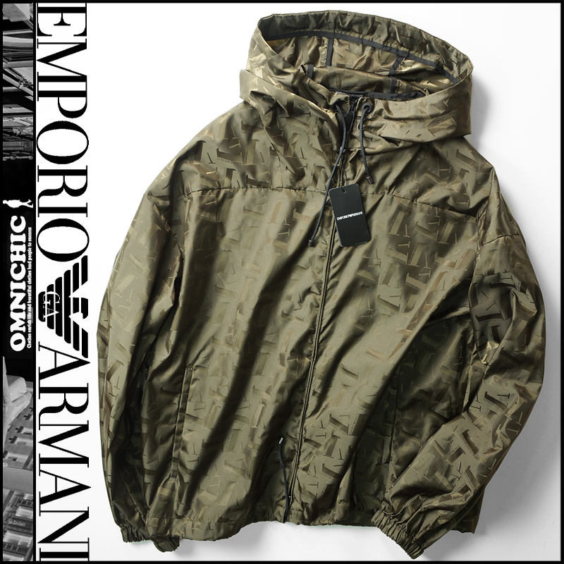 □新品11万【EMPORIO ARMANI】高級撥水ポリアミド総EAモノグラム