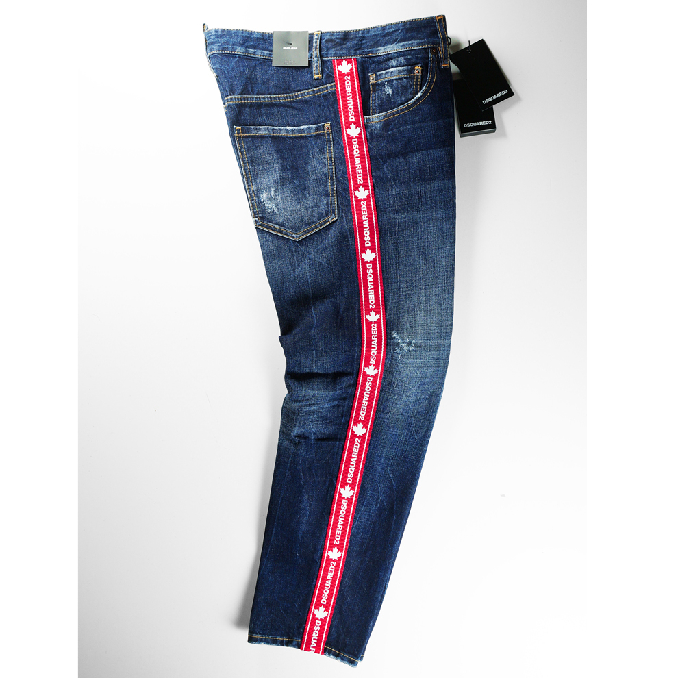 □20AW/新品90,200円【DSQUARED2】極上ロゴが目を引くBrad Jeanダブル