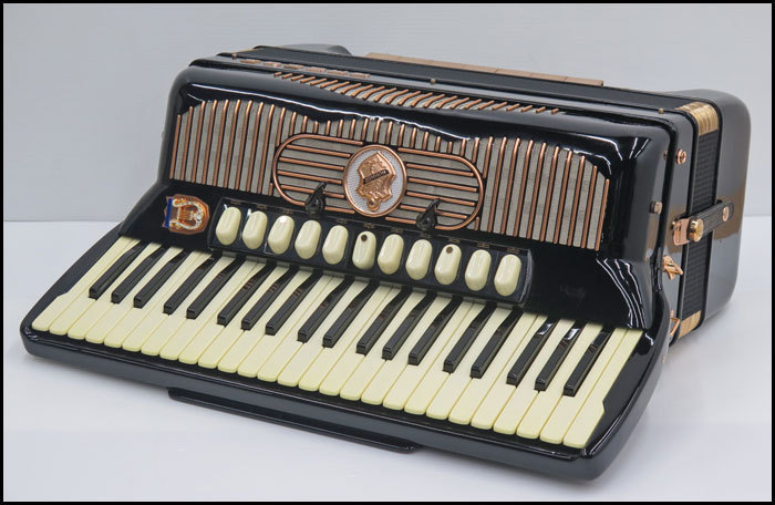 *0 beautiful goods rare Hohner horn na-Gola 454 M? / accordion / 45 keyboard 120 base + free base / case attaching 