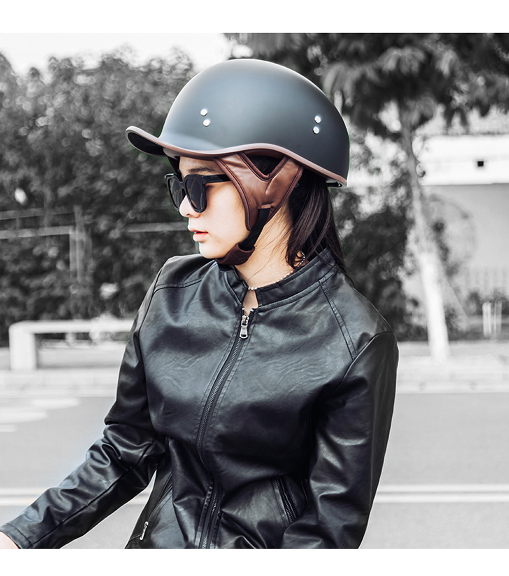 美品バイク ヘルメット半帽 レトロ ヘルメット バイク 大きいサイズ ダックテール ヘルメット オートバイヘルメットUV サイズ選択_画像6