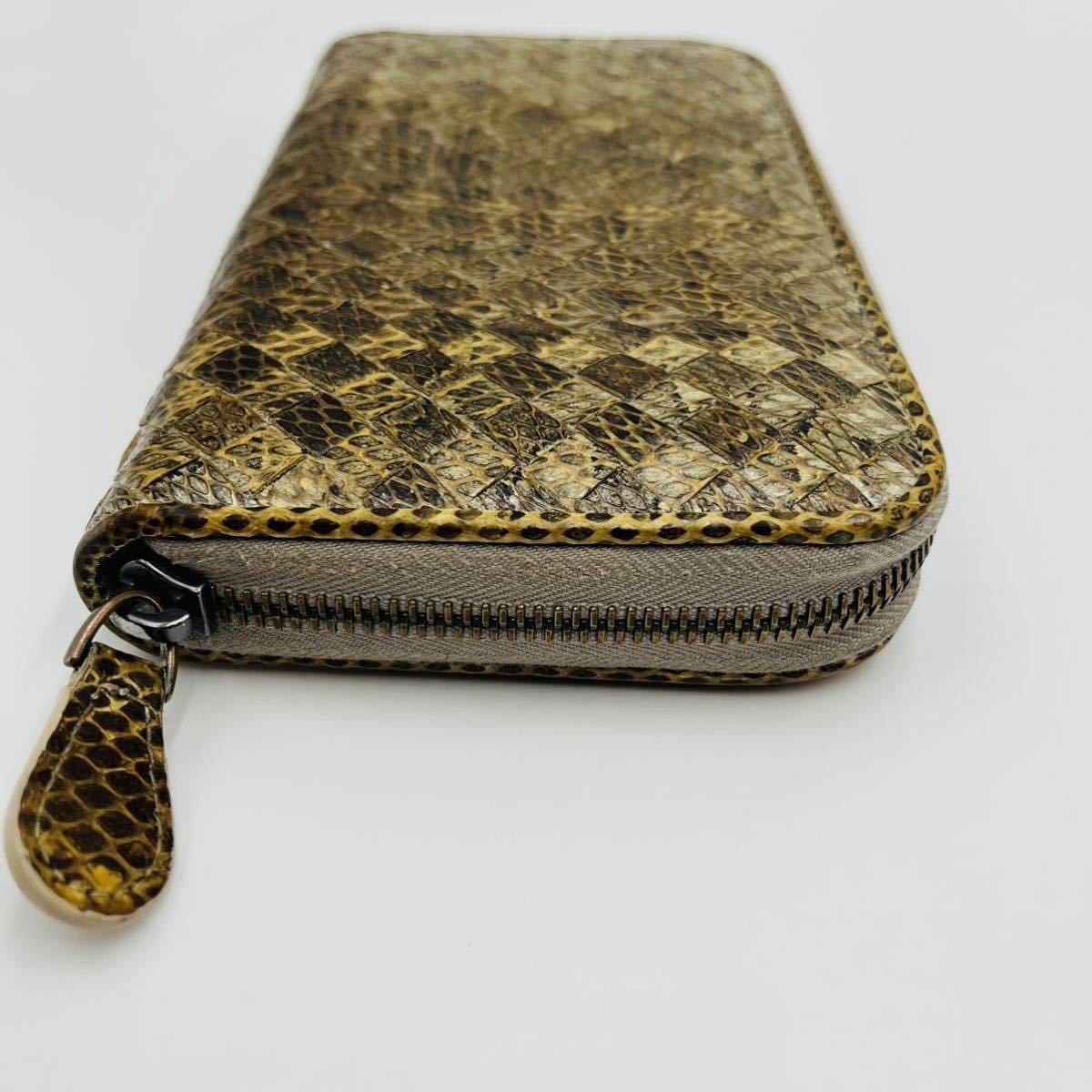 1円 箱付き 極美品 BOTTEGA VENETA ボッテガヴェネタ 長財布 ラウンド