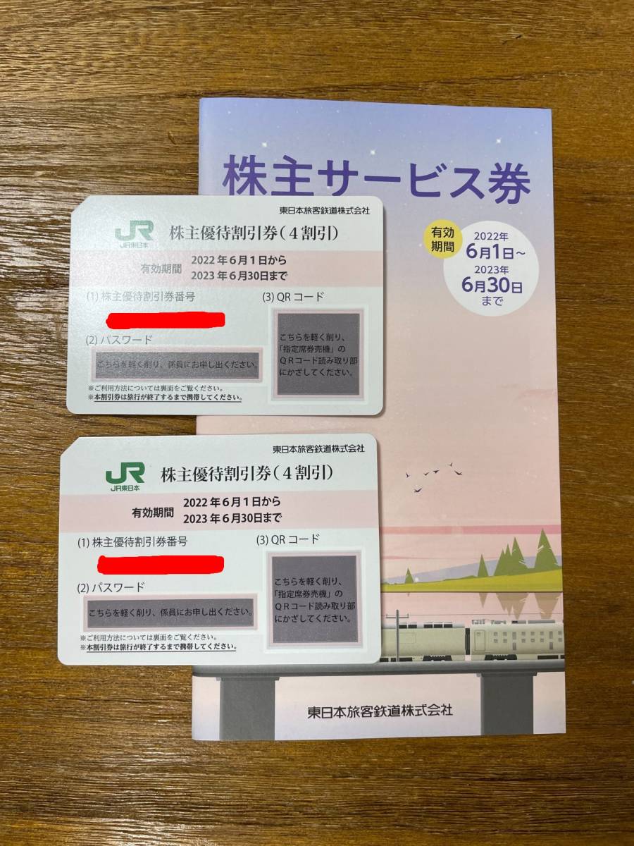 【コード通知のみの場合は送料無料】JR東日本旅客鉄道株主優待割引券 2枚セット 有効期限◆2023年6月30日 JR 株主優待 割引券 新幹線_画像1