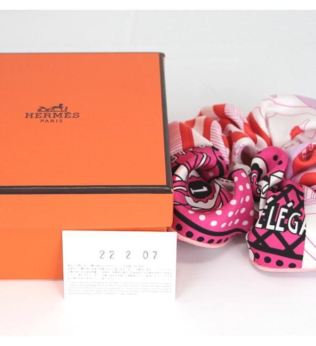 広尾店】SALE エルメス HERMES シュシュ クラウディア ヘア
