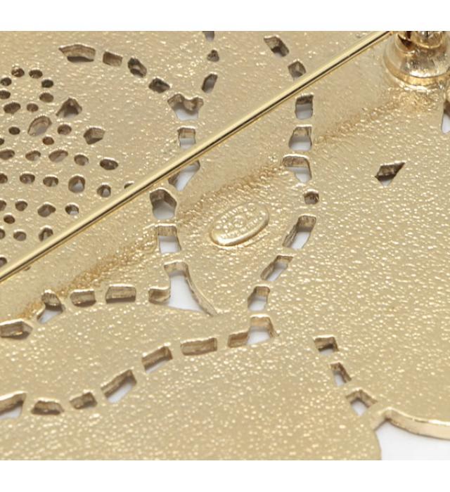 美品 シャネル CHANEL カメリアブローチ ゴールド 08A | sweatreno.com