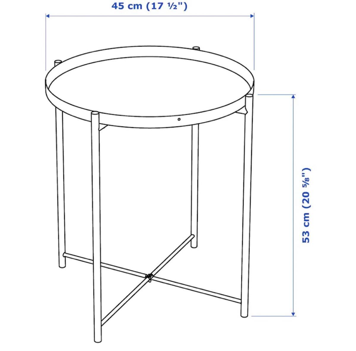 IKEA イケア　グラドム トレイテーブル　ベージュ　45x53 cm