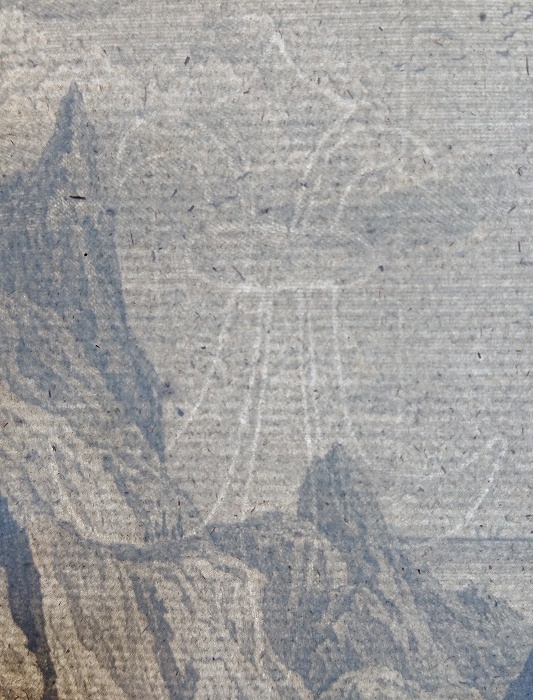 1732年 ショイヒツァー 神聖自然学 銅版画 Tab.615 イザヤ書 第40章 12節_ウォーターマーク（透かし模様）