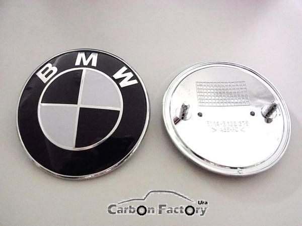 BMW黒白バッチ前後2点セット/GT E66 E34 E60 E61 E63 E64 E90 E36 E53 E30/ボンネットエンブレム/トランクエンブレム/エンジンフードバッチ_画像2