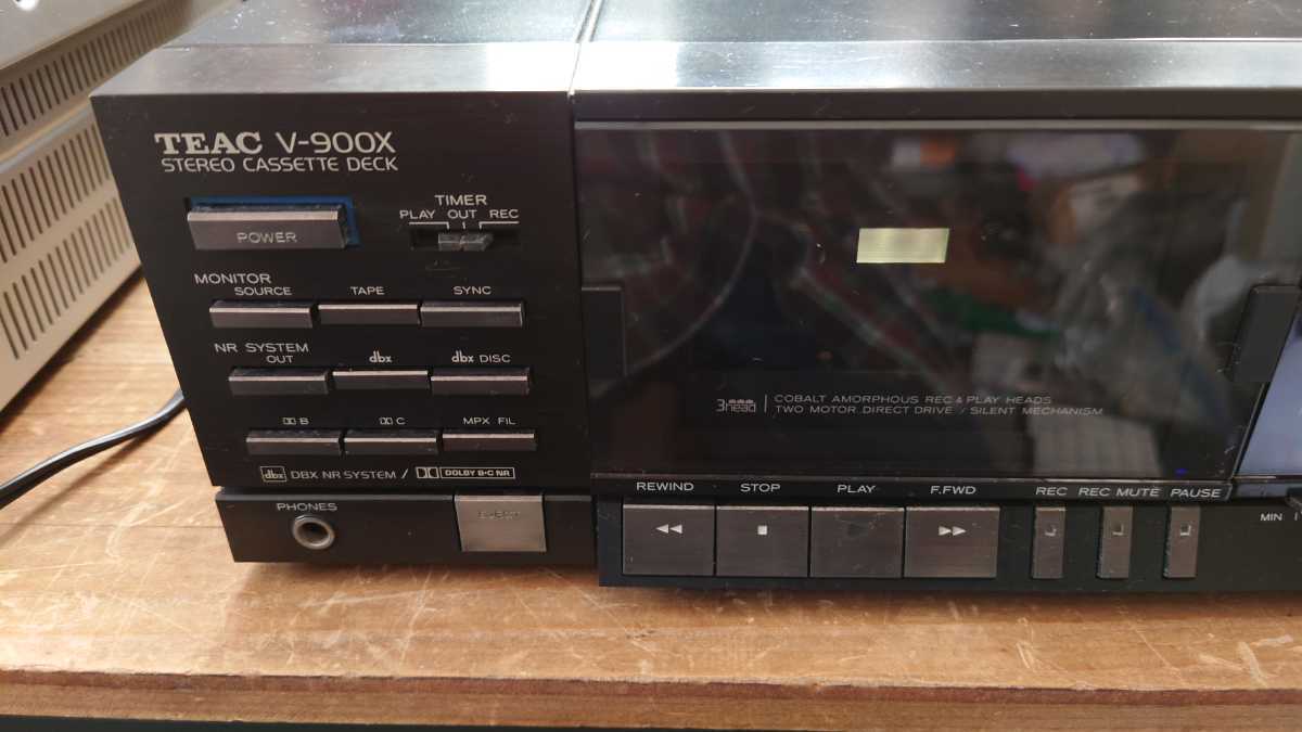 値下げ!!TEAC 3ヘッドカセットデッキ V-900X(ジャンク)-