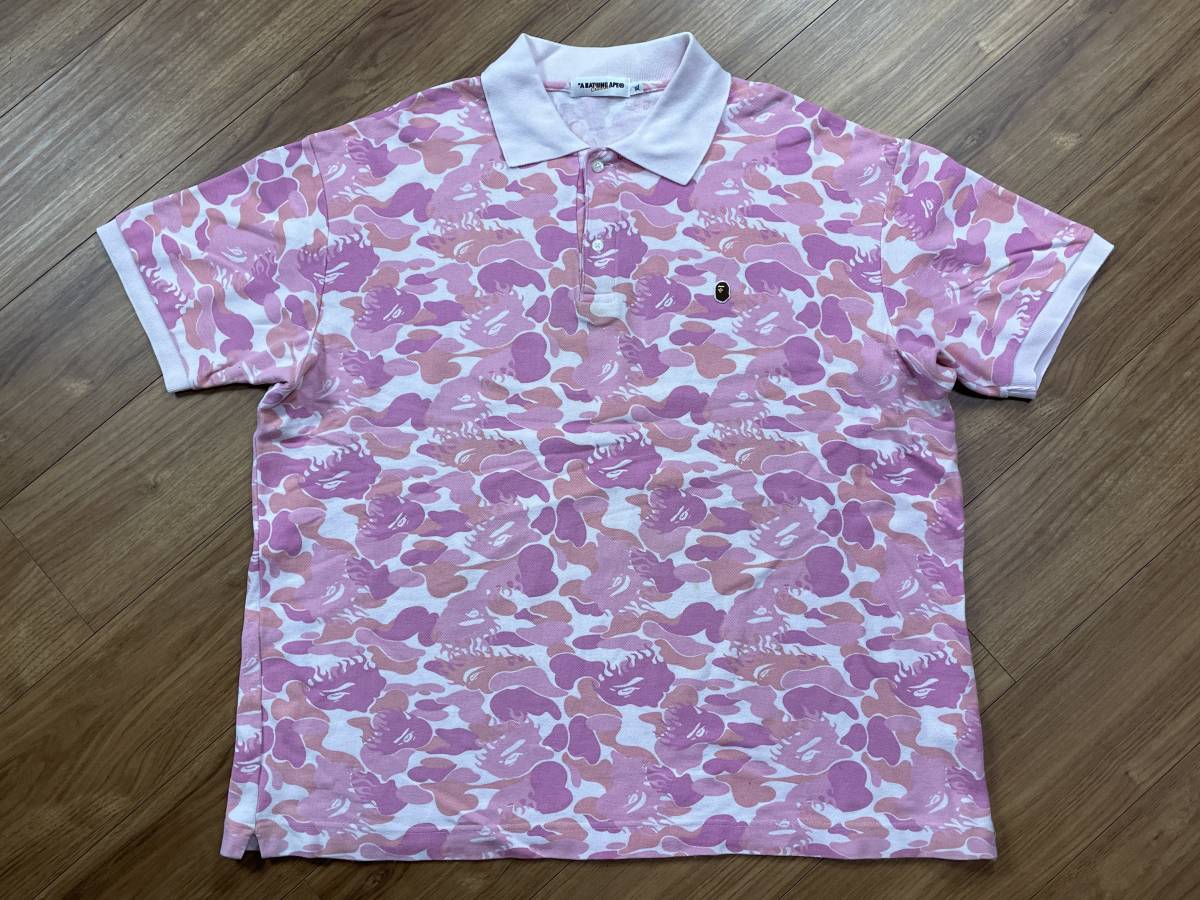 【保存版】 BATHING A 2 APE サイズXL ピンク 猿迷彩 ファイヤーカモ camo fire ポロシャツ アベイシングエイプ 半袖シャツ 【保存版】 BATHING A 2 APE サイズXL ピンク 猿迷彩 ファイヤーカモ camo fire ポロシャツ アベイシングエイプ 半袖シャツ