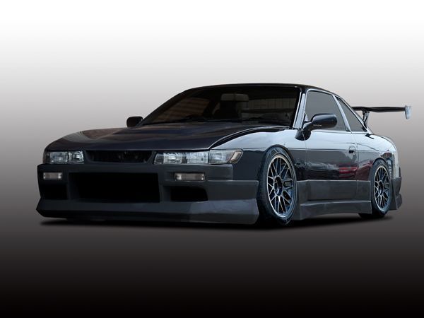 シルビア PS13 サイドステップ 前期 後期 エアロ FRP 未塗装 社外品 左右セット SILVIA 日産 ニッサン NISSAN_画像1