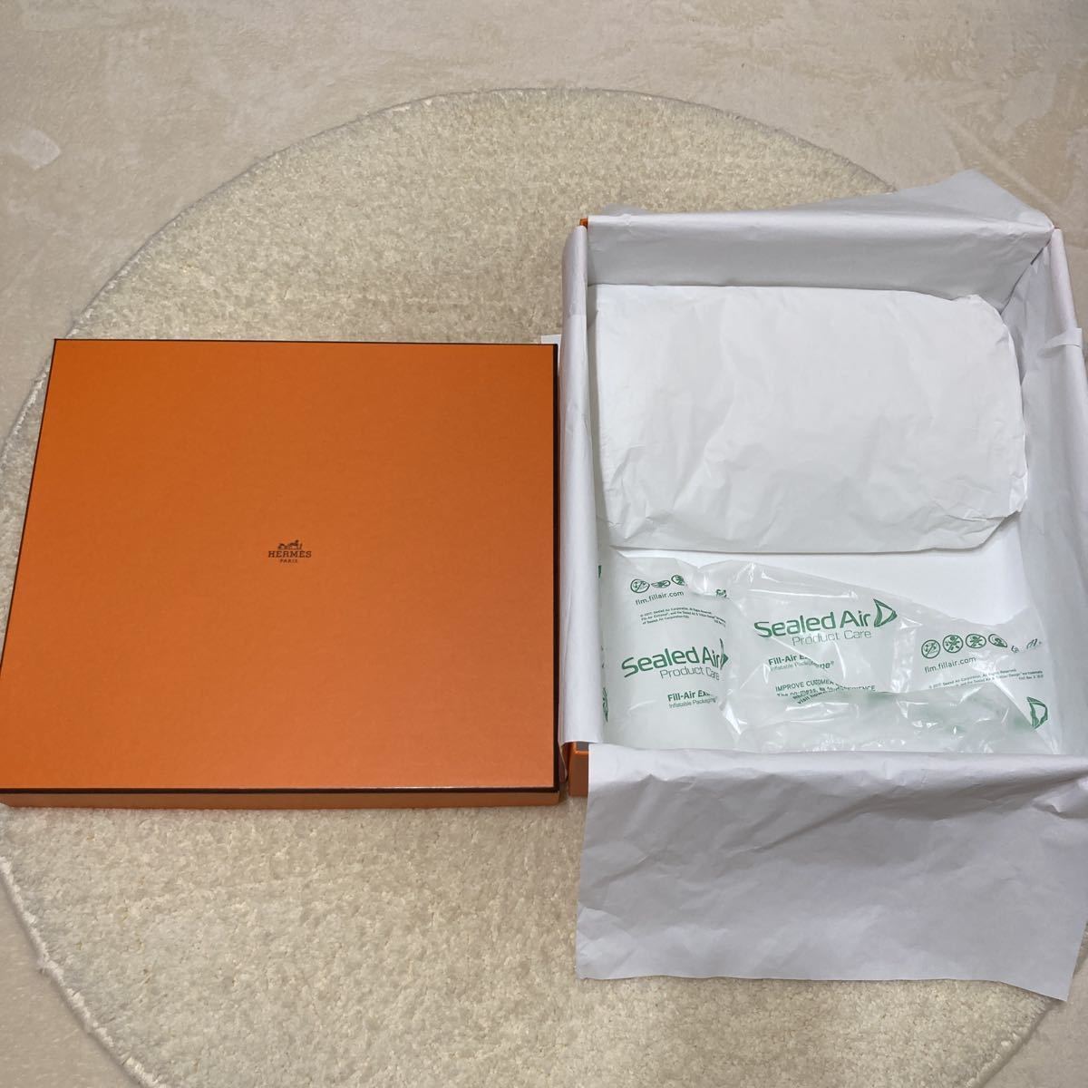 現行品 エルメス バッグ 空箱 38×34×15 ボックス 空き箱 箱 化粧箱
