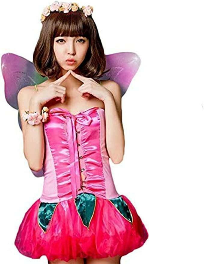 コスプレ 衣装 妖精 ドレス ハロウィン フェアリー 蝶 バタフライ 羽根 お花　Halloween　かわいい　目立つ