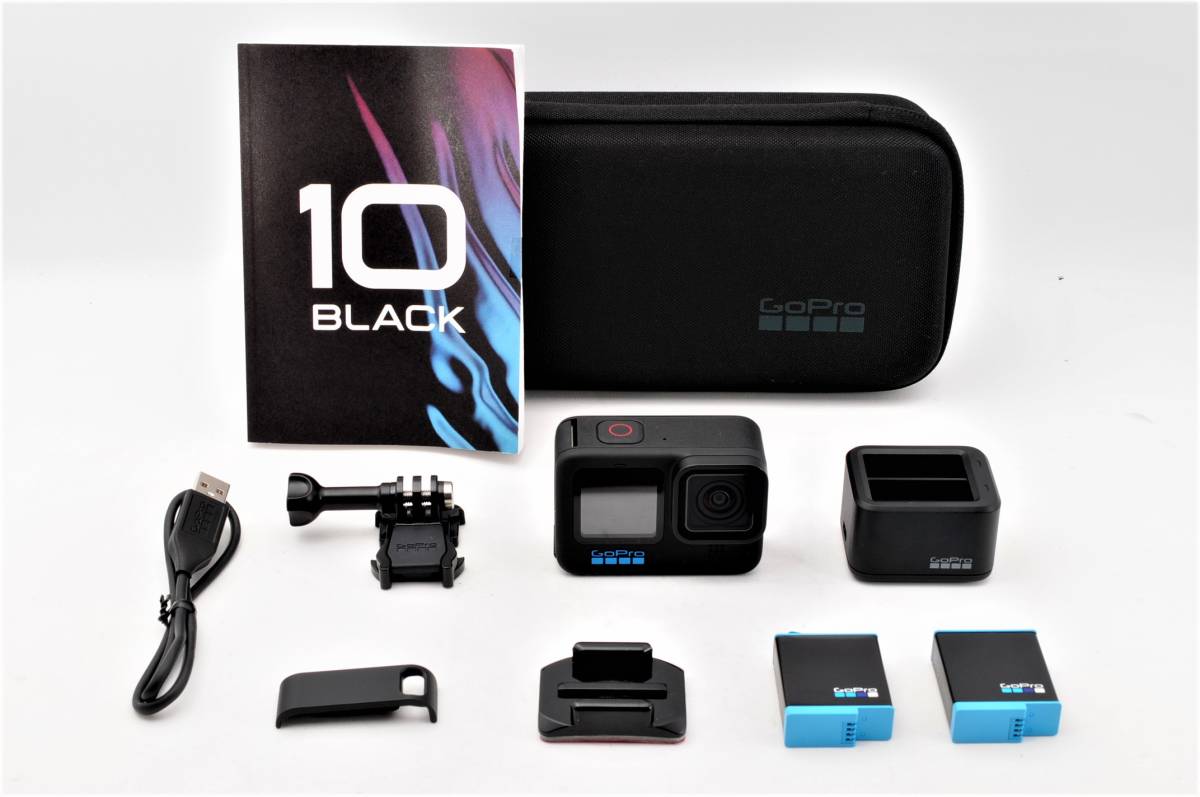 gopro hero 10 black バッテリー2個 充電器付き ゴープロ 付属品多数