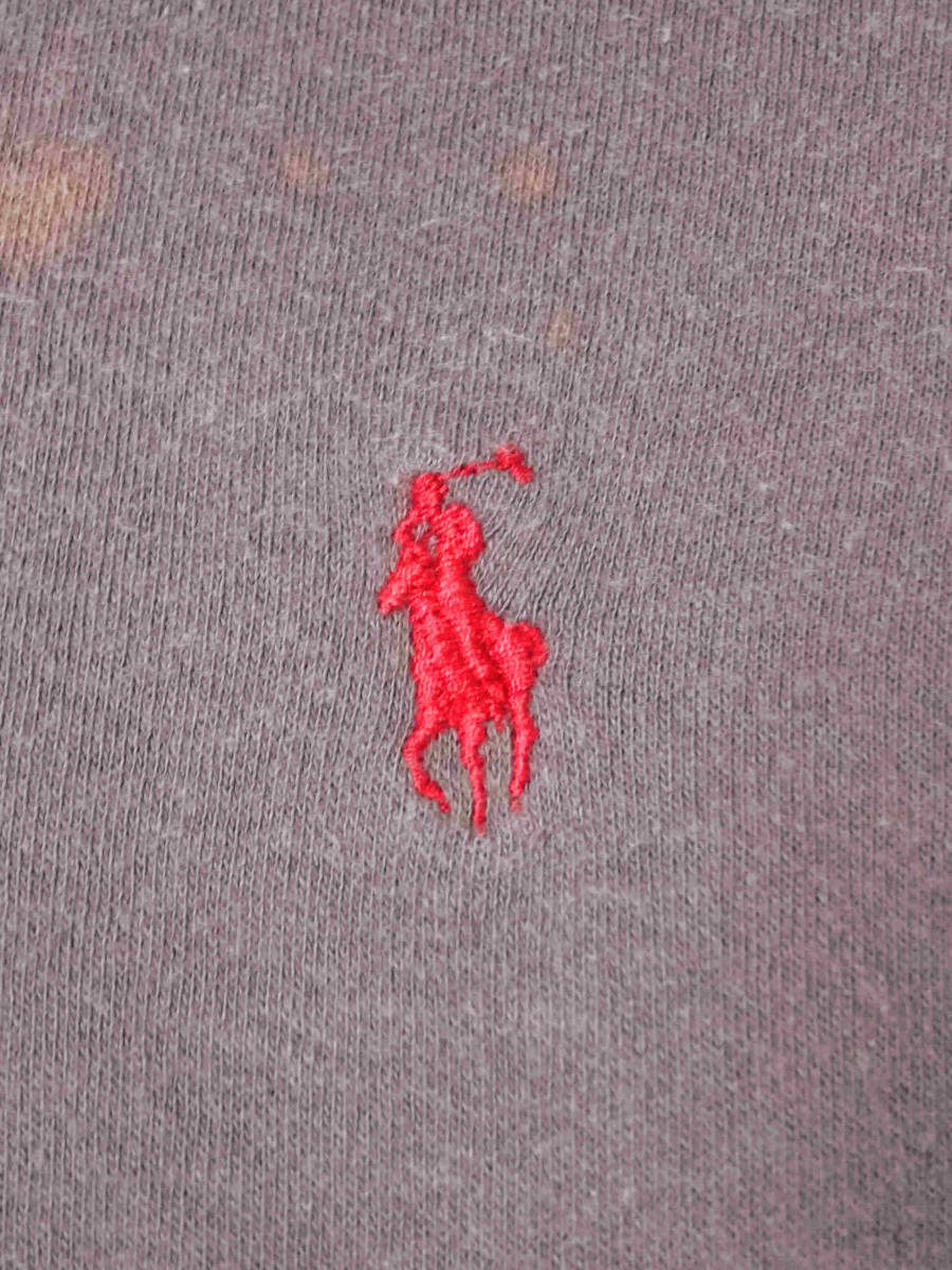 ●Polo by Ralph Lauren USA ポロ ラルフローレン / ビンテージ・ワンポイント・ロゴ刺繍付き・半袖ポロシャツ・あずき色・サイズM / USED_画像7