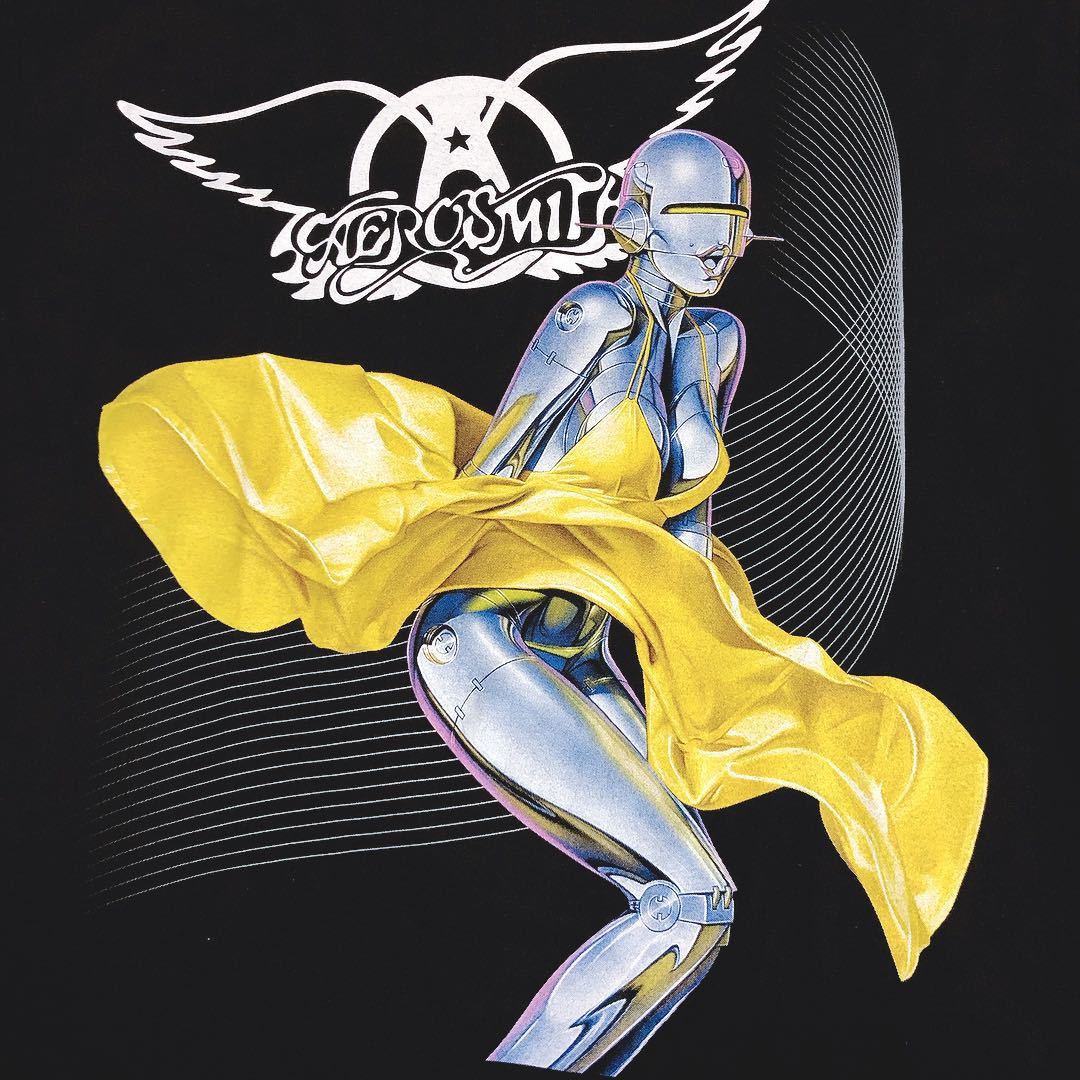 バックプリント有り】エアロスミス Tシャツ Just Push Play バックプリント有り】エアロスミス Tシャツ Just Push Play