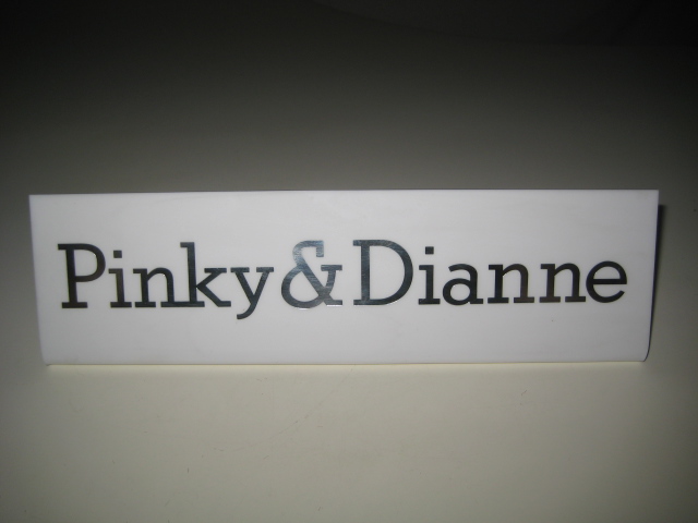 非売品 Pinky ＆ Dianne　ピンキー＆ダイアン　POP　プレート　看板　パネル プラ製_画像1