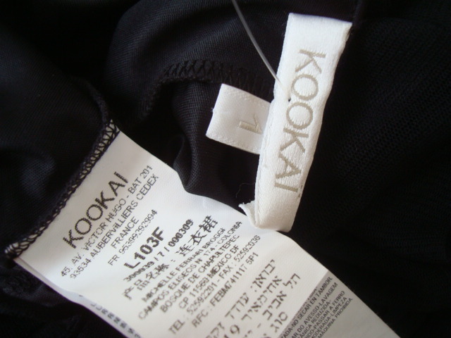 KOOKAI フランス製ブラックワンピースドレス size1 クーカイ_画像3