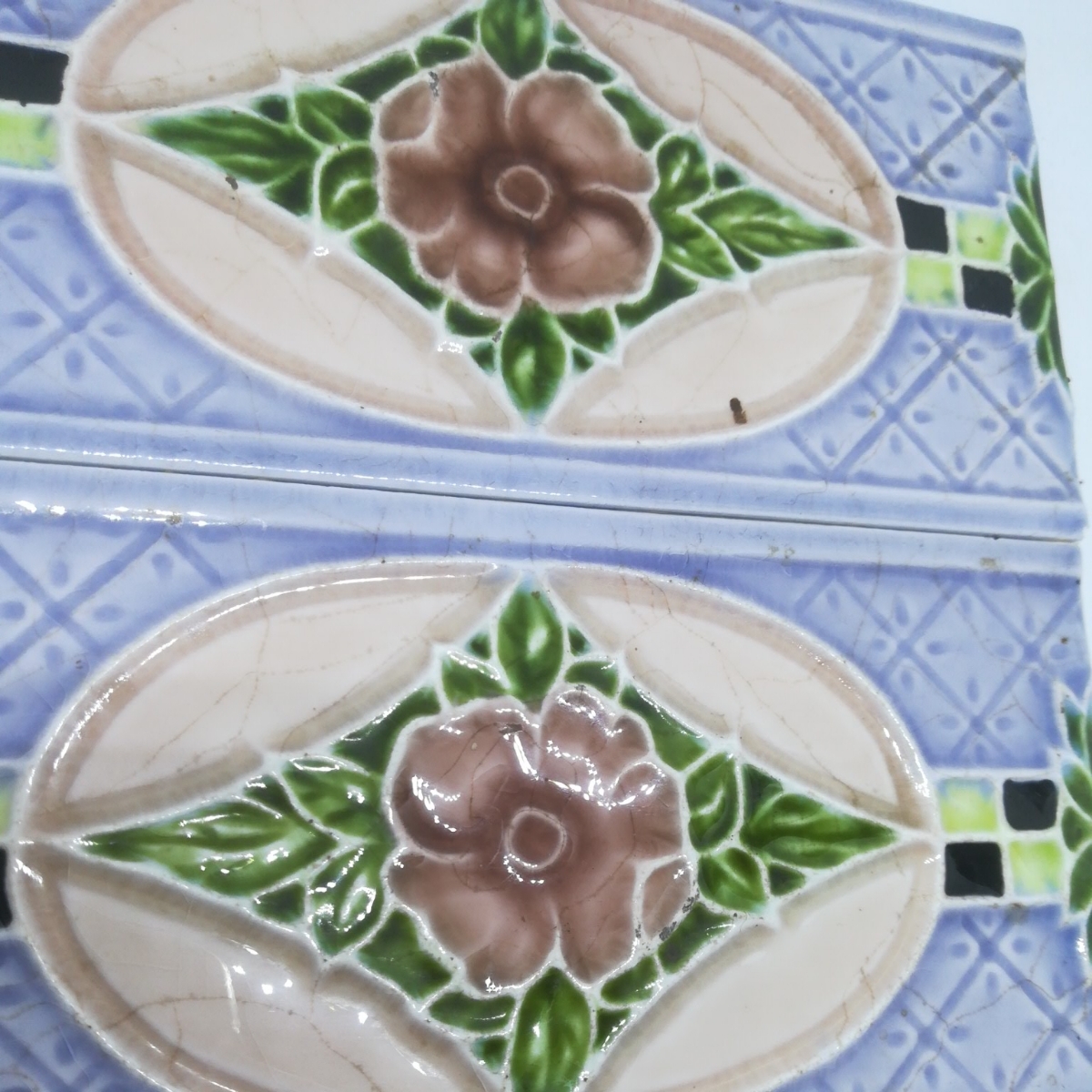 majo licca tile made in Japan Taisho romance antique goods .. goods approximately 100 year front export danto kaisha.saji2 pieces set 15.5-7.5cm antique Madein Japan India buy 9