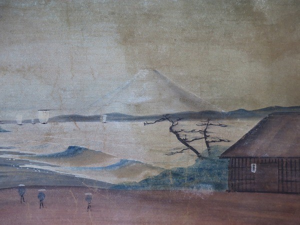 B　泥絵　富士と江ノ島　江戸時代　遠近法　浮世絵　名所絵_画像7