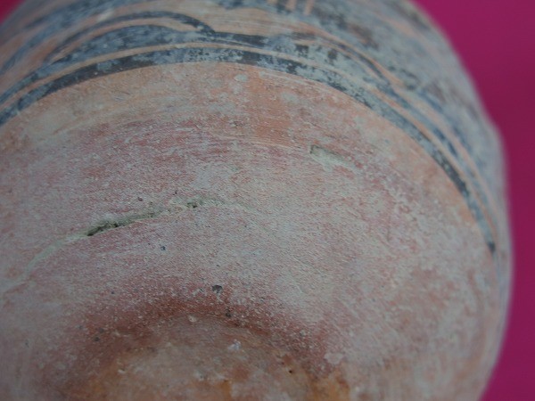 B　黒彩土器碗①　メへルガル遺跡発掘品 陶器　パキスタン　紀元前