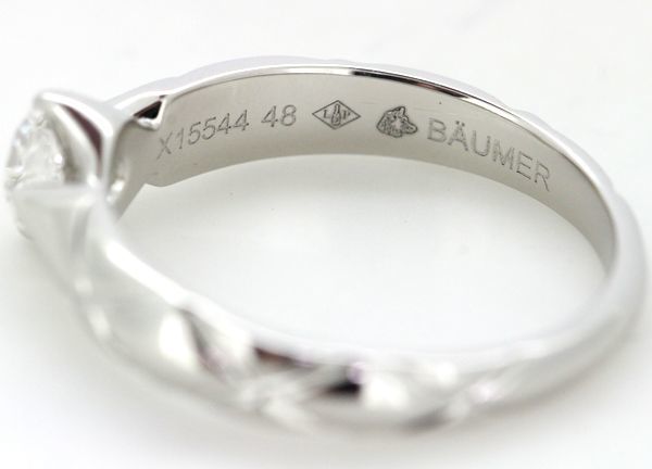  Chanel matelasse diamond 0.30ct F-VVS1-3EX ring Pt950 #48