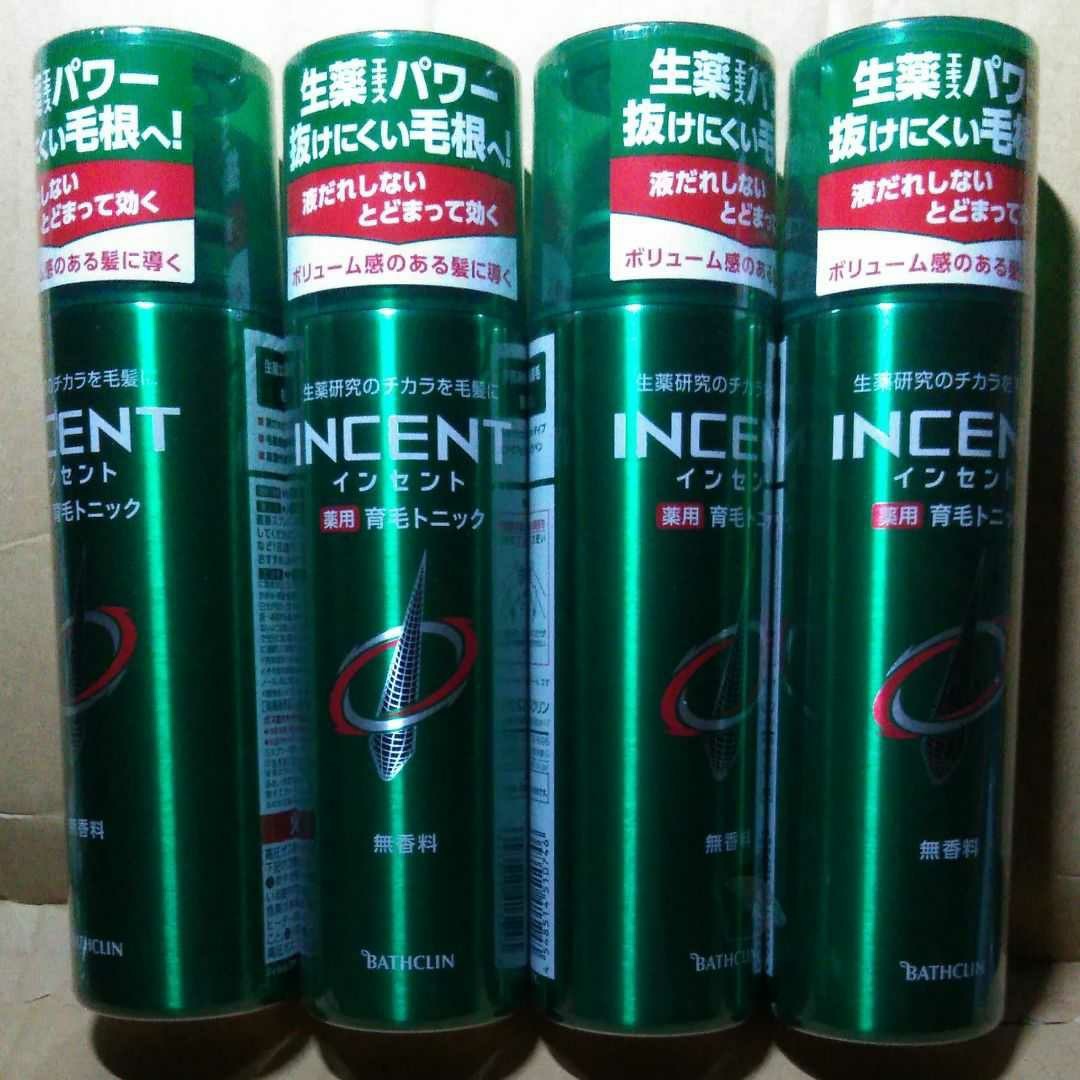 バスクリン　インセント薬用育毛トニック 無香料  180g ×4