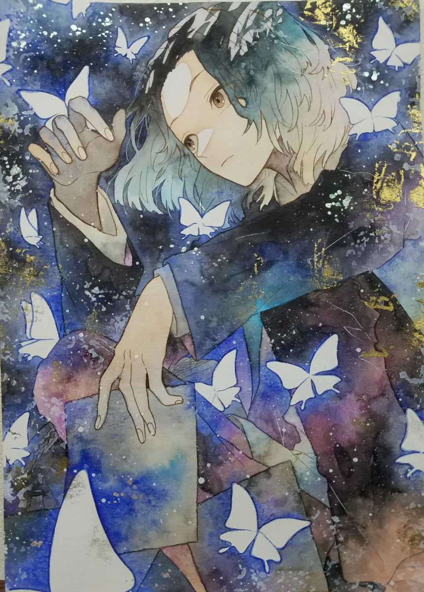 Yahoo!オークション - オリジナル 手描きイラスト 男の子 青年 Yahoo!オークション - オリジナル 手描きイラスト 男の子 青年