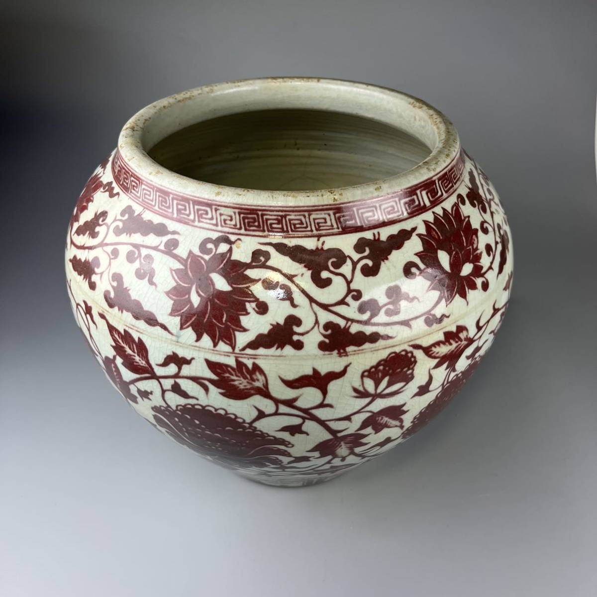 中国 紅釉 辰砂釉 中国美術 花瓶 古玩 時代品 骨董品 古美術 唐物 壺-