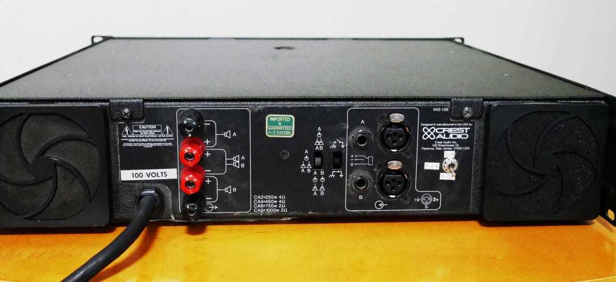 CREST AUDIO CA-2 パワーアンプ　200W+200W(4Ω)　電源回路改良済み　_画像2