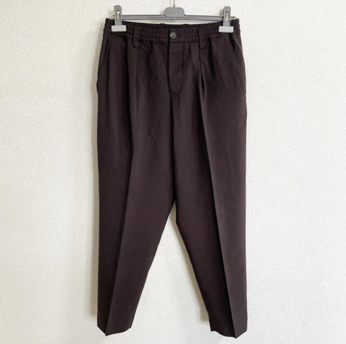 18aw MARNI マルニ トロピカルウール シャーリング テーパードパンツ