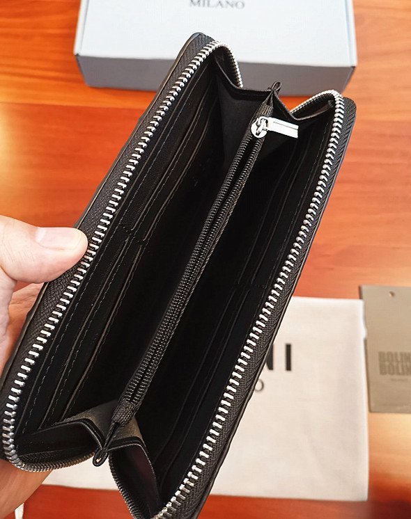 24700円 世界有名な BOLINI ボリニ 最上級牛革 クロコダイル ラウンド ...