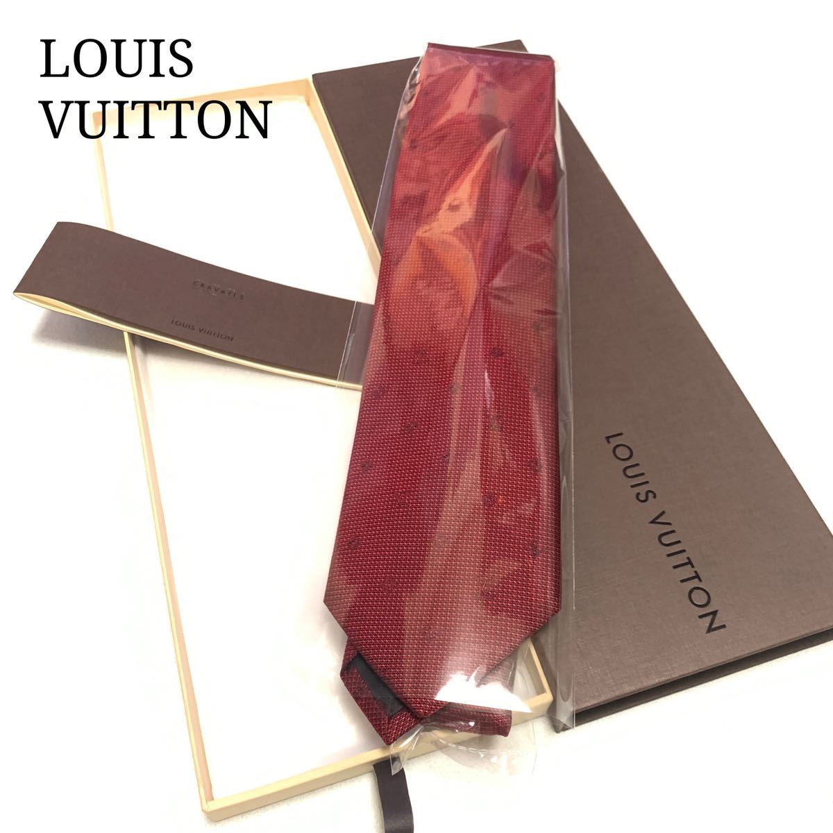 ☆即購入OK☆LOUIS VUITTON モノグラム ネクタイ(レッド