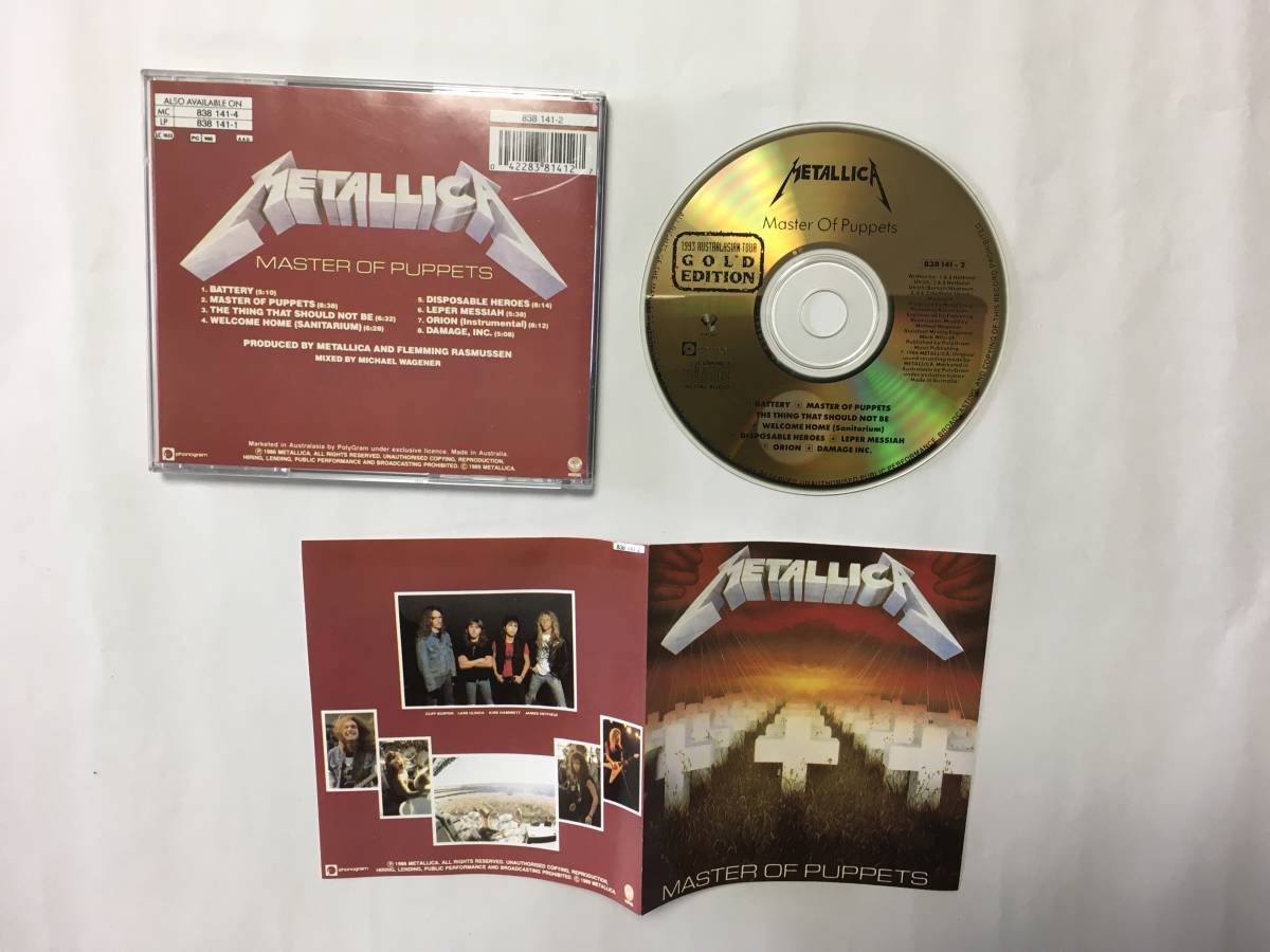 METALLICA MASTER OF PUPPETS 1993 オーストラリアツアー　GOLD EDITION_画像1