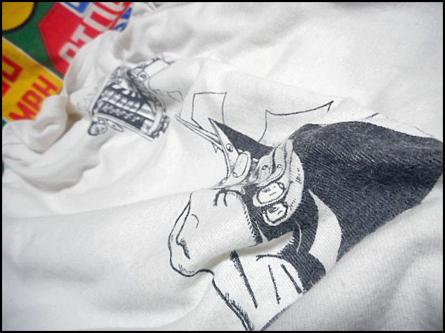 ★珍しいアメリカンギャグの1枚★Made in USA製アメリカ製ビンテージプリントTシャツ白色ホワイト70s70年代アメリカンコメディー_画像9