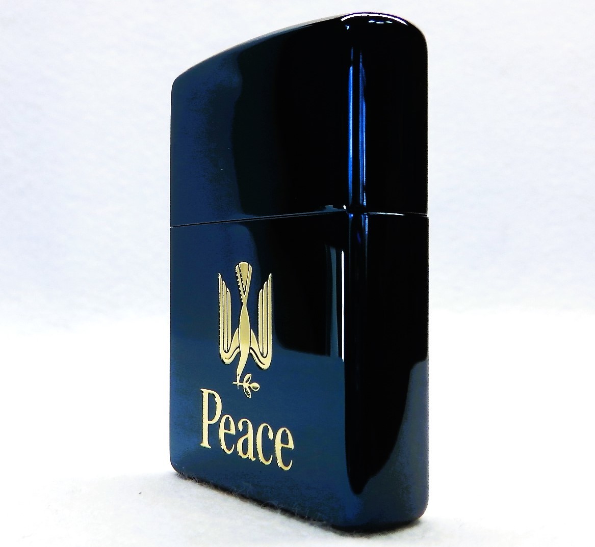 非売品 ZIPPO ジッポー Peace ブルーチタン 2001年製 懸賞品 ピース 