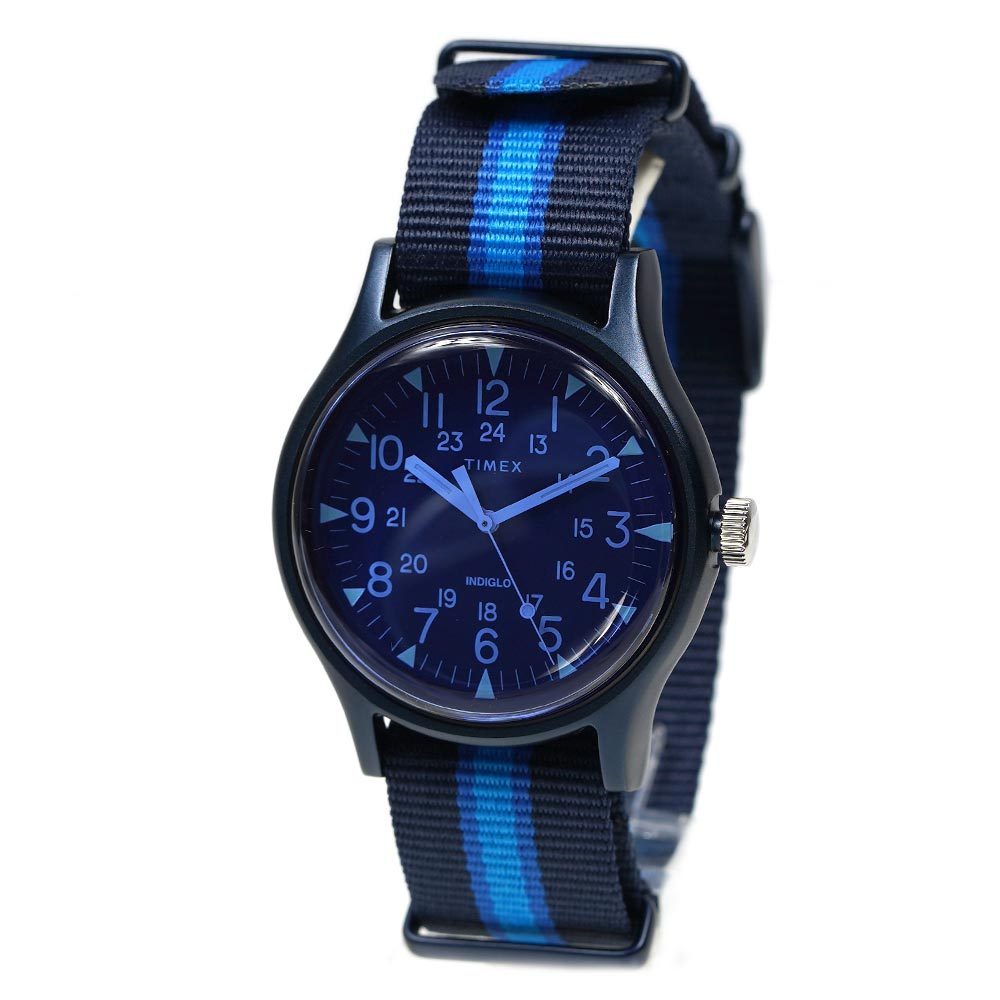 タイメックス 腕時計 メンズ TIMEX MK1 アルミニウム ネイビー×ブルーストライプ TW2T25100