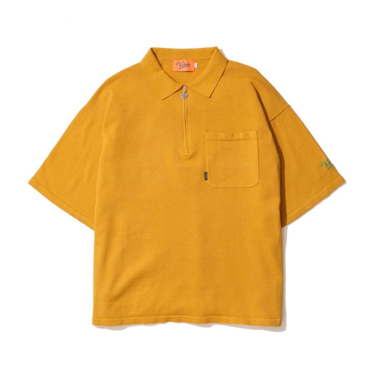 KEBOZ S/S POLO KNIT【YELLOW】ケボズ ポロシャツ www.migotohonda.com.br