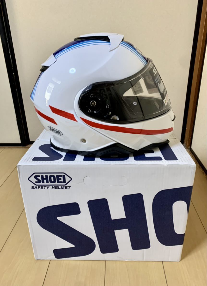 未使用 SHOEI NEOTEC II SEPARATOR TC-10 (WHITE/BLUE) M ネオテック