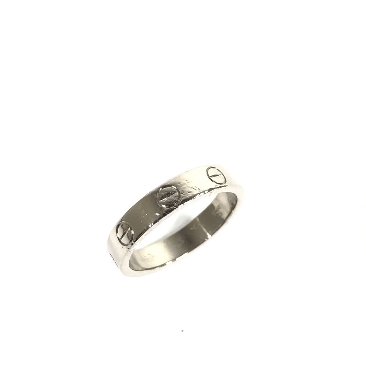 仕上げ済み【カルティエ】本物 Cartier ラブリング K18WG サイズ49