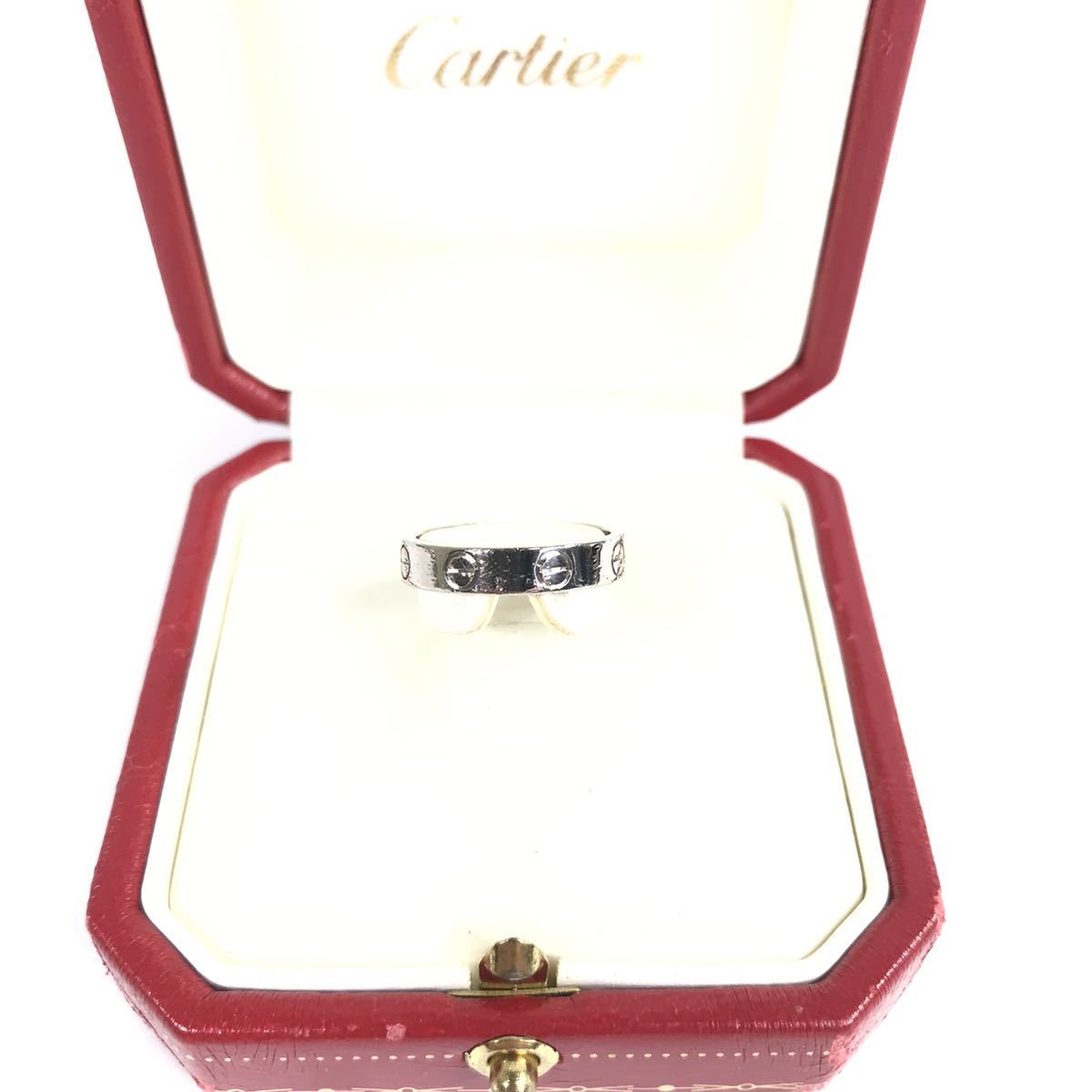 仕上げ済み【カルティエ】本物 Cartier ラブリング K18WG サイズ49
