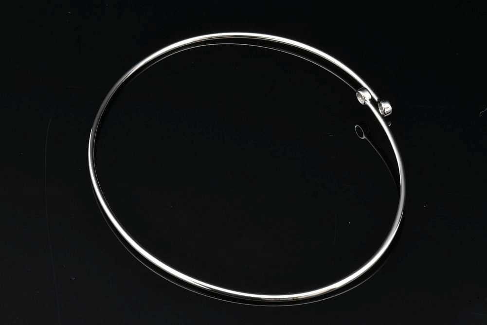  Tiffany diamond hoop single low bangle bracele PT950 platinum 