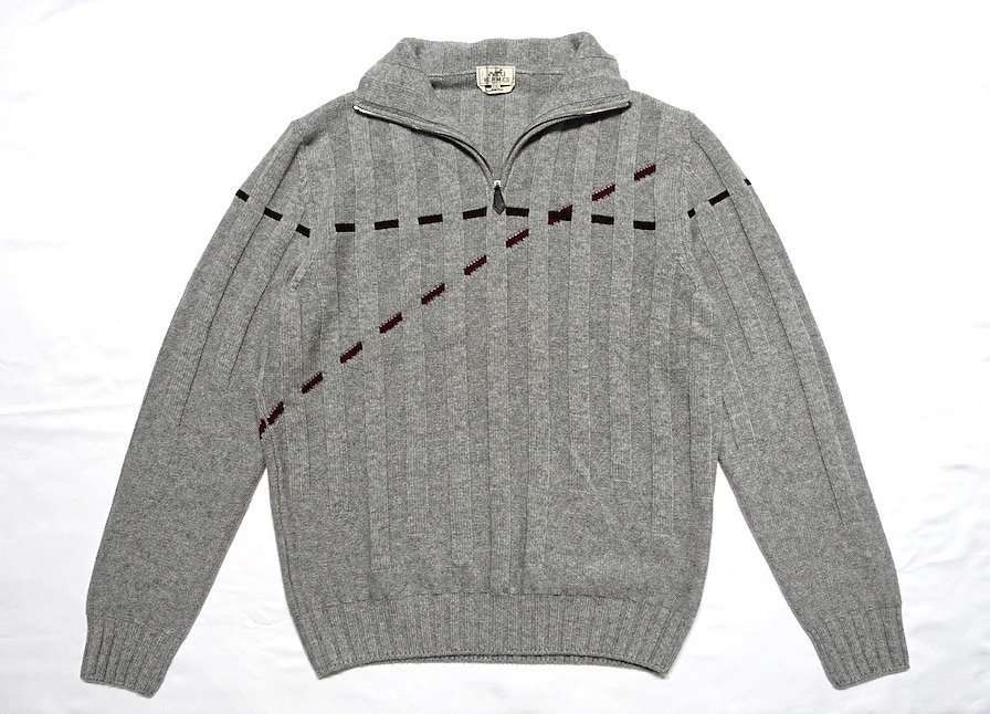 ライトブル Hermes - 美品 エルメス HERMES ニット カシミヤ ジップ