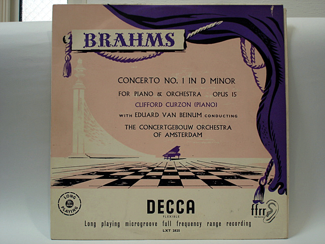 英DECCA LXT2825 BRAHMS/PIANO CONCERTO IN D MINOR Op15/CURZON,BEINUM,ACO