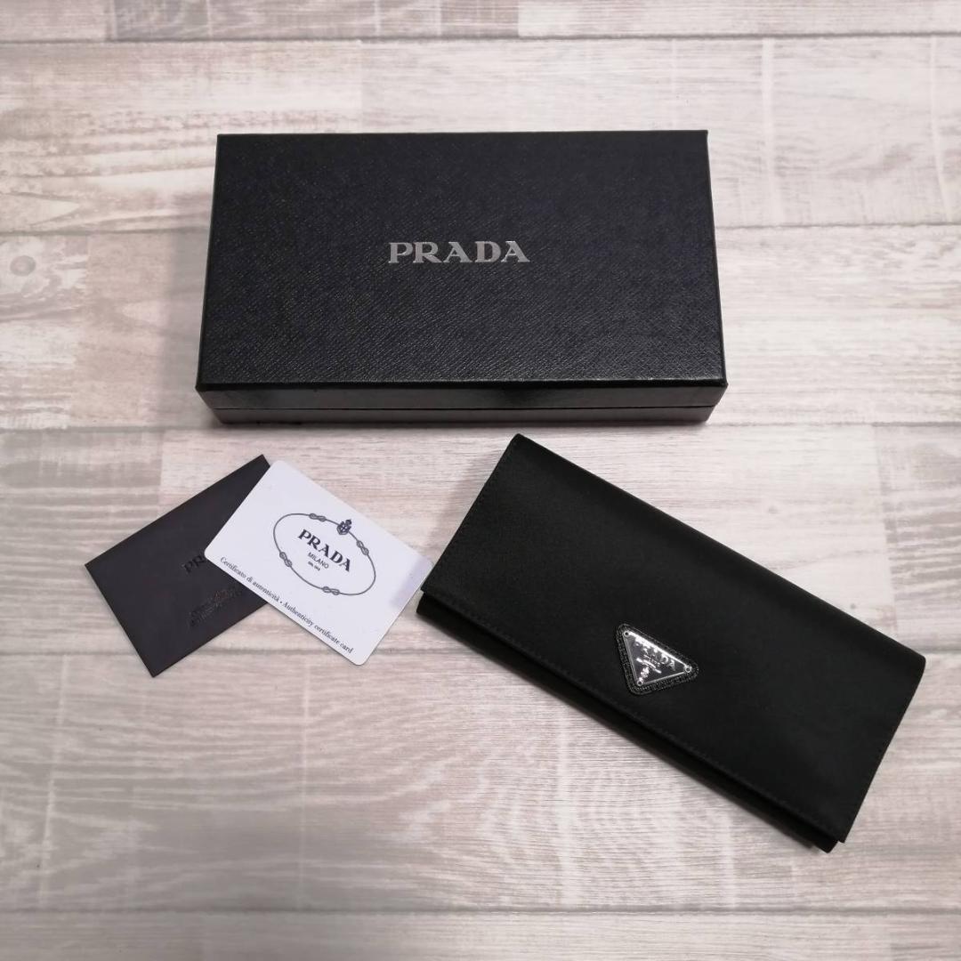 PRADA/プラダ/SAFFIANO/サフィアーノ/長財布/TESSUTO/テスート/ナイロン/美品/ギャランティー・箱付き