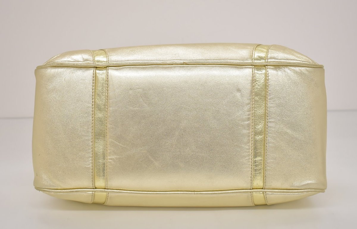 ロエベ LOEWE ミニボストンバッグ ゴールド レディース 保存袋付き 2208LS211の画像4