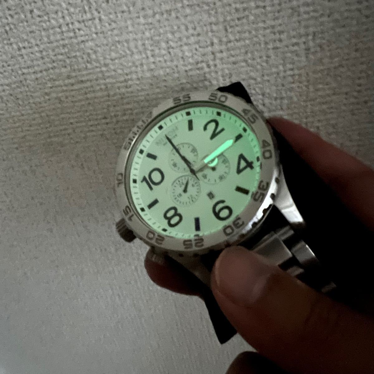 NIXON ニクソン 51-30 クロノグラフ メンズ腕時計 シルバー ホワイト
