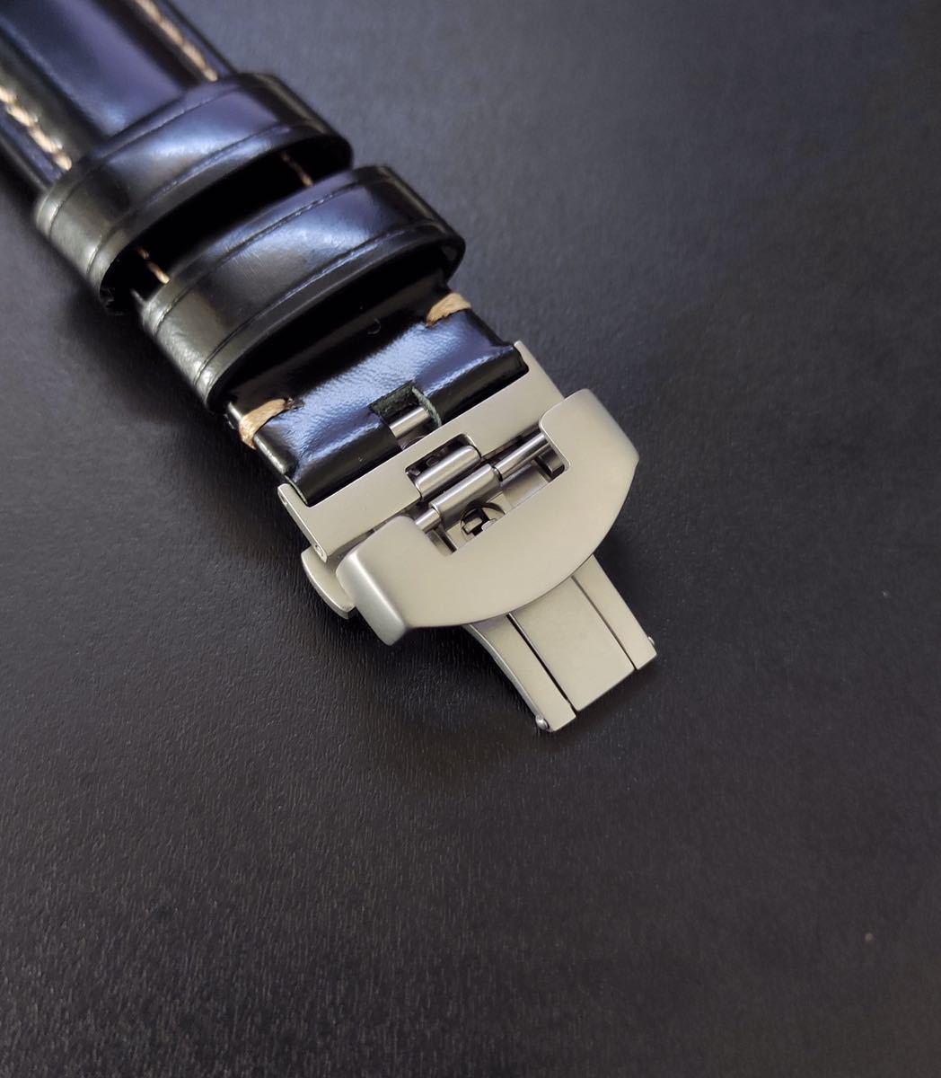 22mm wristwatch repair for exchange D buckle Class p installation width mat Sand ( titanium ) finishing silver [ correspondence ] Panerai PANERAI